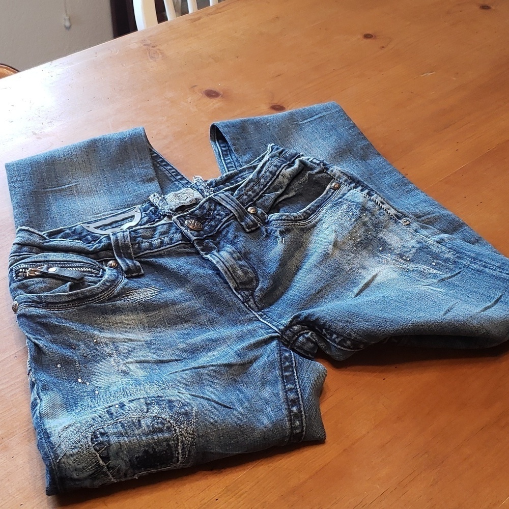 Rerock for express blue jeans skinny size 8